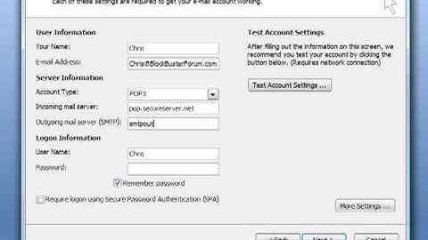 Outlook 2007 Godaddy Setup