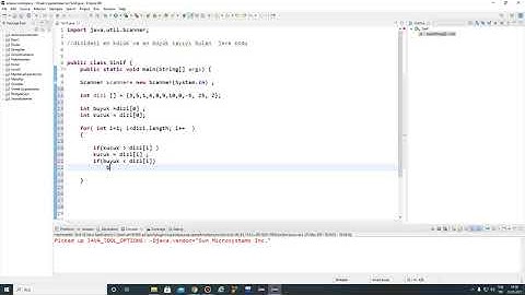 Java ile programlama örnekleri 14- dizideki en küçük ve en büyük sayıyı bulan  java kodu
