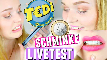 TEDI 1€ SCHMINKE LIVE TEST ! was taugen 1 Euro Produkte? I Meggyxoxo