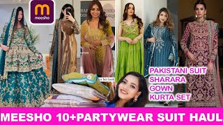 Meesho Huge 😳🛍️Partywear Haul || Pakistani Suit || Skirt Kurta Set || Sharara Set || Designer Suit