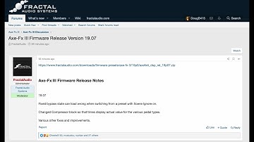 AXE-FX III - Fractal Firmware Friday - V 19.07!