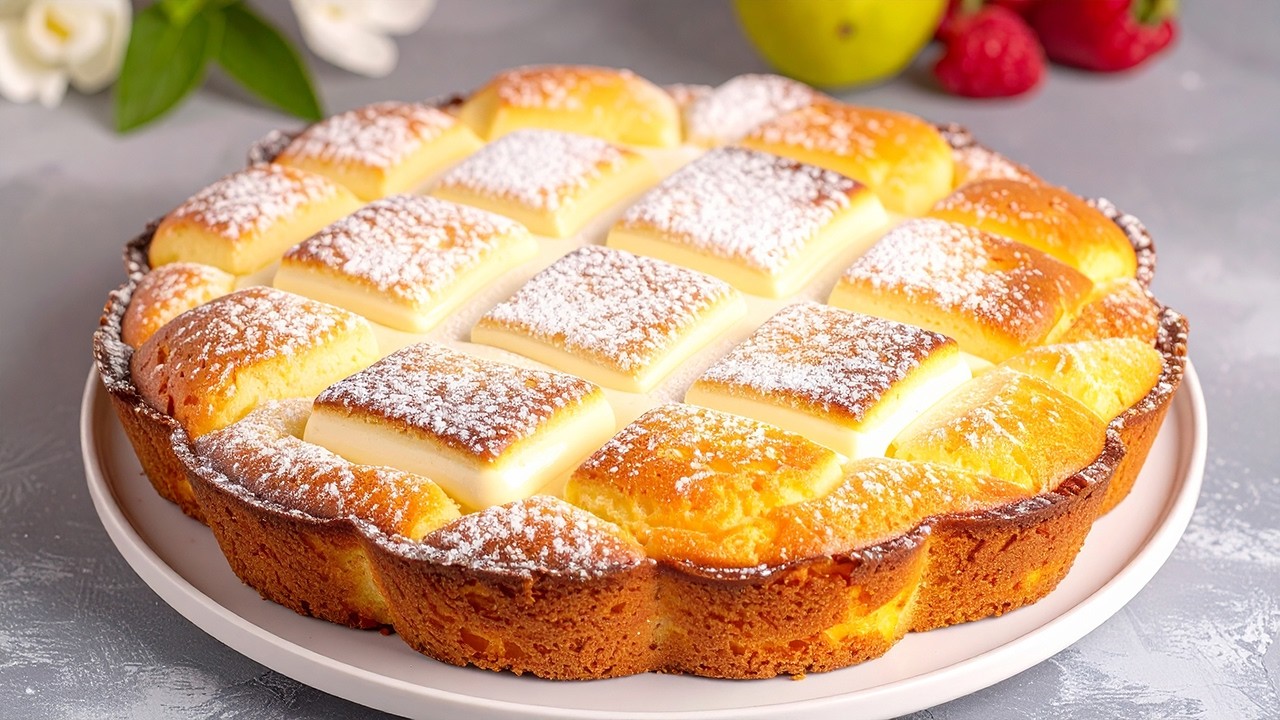 Яблочный пирог с двумя яблоками, который тает во рту! Просто и вкусно