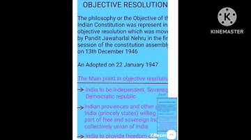 Objective Resolution of the Indian constitution @saqulainkhan491