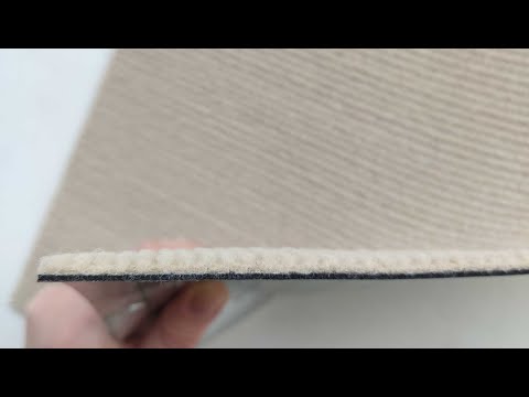 Самоклеюча плитка під ковролін Бежевий 300*300*4мм ковролінова плитка на клейовій основі підлогове покриття, видео 1