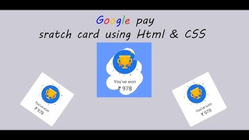 #6 CSS Google Pay Scratch Card | wScratchPad.min.js | Html5 CSS3 and jquery | master series