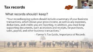 BFR Webinar Series #4 Taxes, Record Keeping, and other Financial Considerations