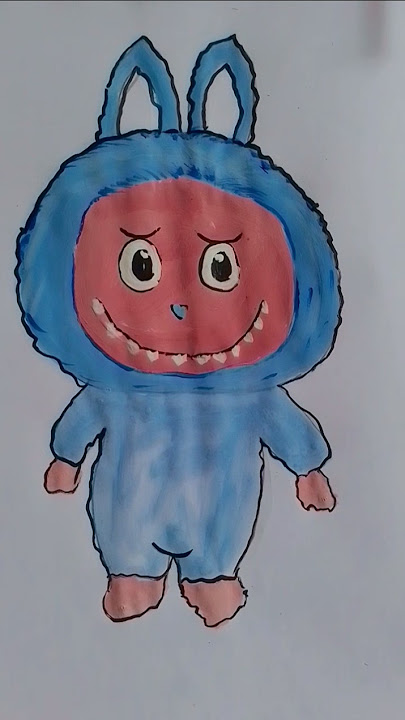Easy paint labubu here's a painting of a labubu what do you think beautiful #art #painting #shorts