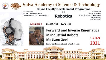 ATAL Academy funded FDP on robotics  : Day 3 Session 2