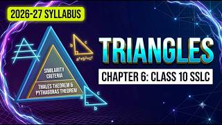 SSLC Class 10 Maths Chapter 6 Triangles Full Chapter One Shot🎯 | Thales Theorem + Pythagoras + PYQs