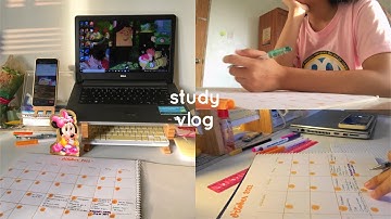 STUDY VLOG 🍊 productive week in my life as college student | note-taking, study plan, doing grocery
