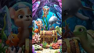 🐶✨ The Mystery of the Glowing Pearl! 🌊 #animation #cuteanimals #fantasy