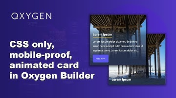 Animated mobile-proof card with CSS only | Oxygen builder