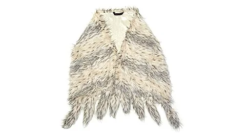 A by Adrienne Landau Faux Fur Readers Wrap with Ta...