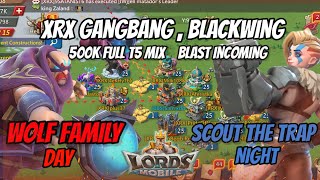 Lords Mobile - F2P Solo Trap vs 500K full T5 mix Blast Incoming 🥵| XRX Gangbang plus  Blackwing ..