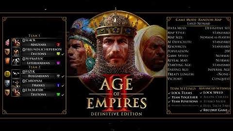 Age of Empires II DE - 3v3 ranked Nomad Gameplay