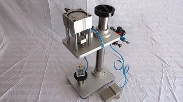 perfume bottles crimping machinery semi automatic pneumatic caps capping equipment cosmetic packing