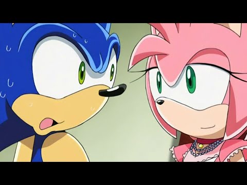 Соник смущается увидев Эми | Сонэми (Sonamy) в аниме Sonic X (Соник Икс)