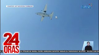 Pagkain at iba pang pangangailangan, inairdrop sa mga sundalo sa Patag Island | 24 Oras