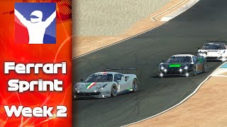 Iracing: 3 Way Scrap for the WIN! Ferrari Sprint at Laguna Seca!