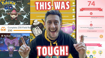 250 Field Research Tasks COMPLETED! What Did We Get? Shinies & Hundos on Level 74 Grind (Pokemon GO)