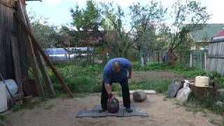 81,4 KG OLD TIME KETTLEBELL ONE HAND CLEAN AND PRESS ЖИМ ГИРИ 81,4 КГ ОДНОЙ РУКОЙ