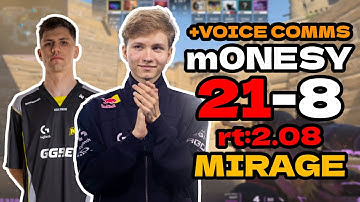 🔥m0NESY (21-8) rt:2.08 w/b1t +VOICE COMMS l FACEIT EU RANKED (mirage) | #cs2 #pov