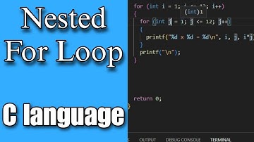 "C Language Tutorial: How to Use Nested For Loops for Efficient Programming"