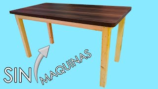 COMO HACER UNA MESA DE MADERA SIN MAQUINAS #diy - LUIS LOVON