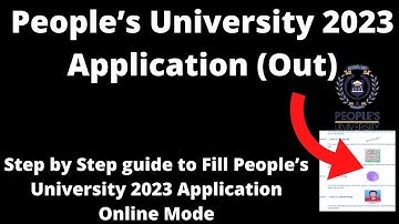 People’s University Admission 2023 Application (Started)- How to Fill Application Form Online Mode