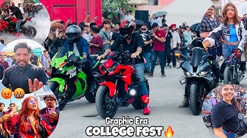 🥵Taking My Loudest Kawasaki ZH2 in College Fest🔥 #college #zh2 #kawasaki #z900 #zx10r