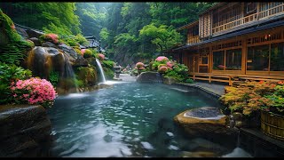 Peaceful Japanese Garden Rain 🌿 Calming Rain Sounds and Piano Music for Deep Relaxation