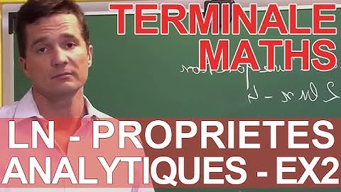Logarithmes népériens : propriétés analytiques - Ex 2 - MATHS - TS TES - Les Bons Profs
