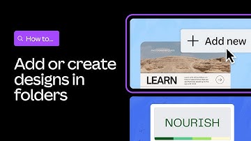 How to add or create designs in folders in Canva