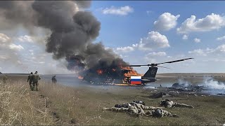 TODAY! Russian flagship helicopter K-52 shot down by Ukrainian air defense system