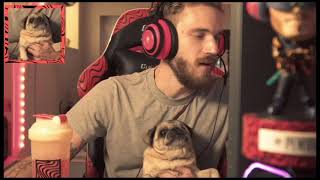 PewDiePie reacting to his soyboy shouting video with Marzia