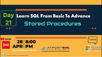 Day 21- SQL from Basic To Advance -   Stored Procedure