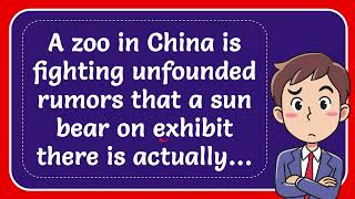 A zoo in China is fighting unfounded rumors that a sun bear on exhibit there is actually…