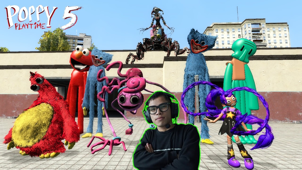 Surviving Poppy Playtime 5 Monsters in the City | Garry's Mod - Crew TV ...
