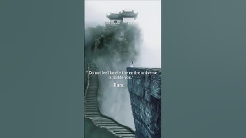 “ Do not feel lonely the entire universe is inside you.”  –Rumi#SufiSoul #rumi #quotes