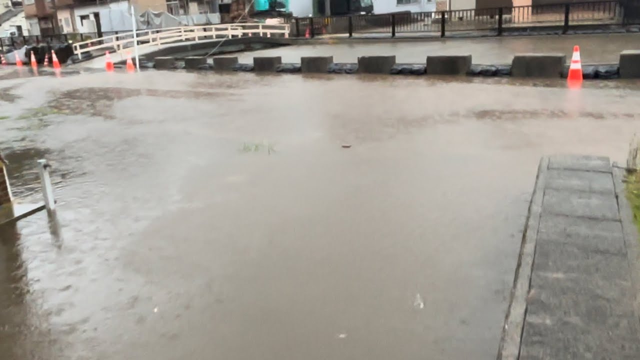 #能登町宇出津梶川周辺(冠水) 2025 08 07 AM5:50