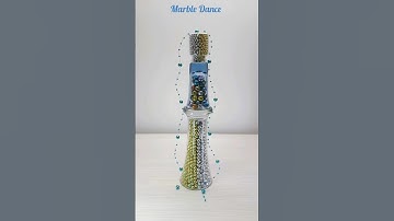 gold and silver beads tower 🤩 in satisfying reverse asmr #marble dance