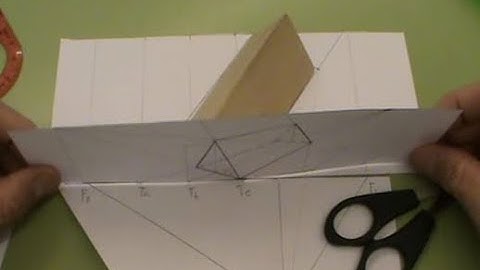 Perspectiva cónica de  prisma de sección triangular equilátera