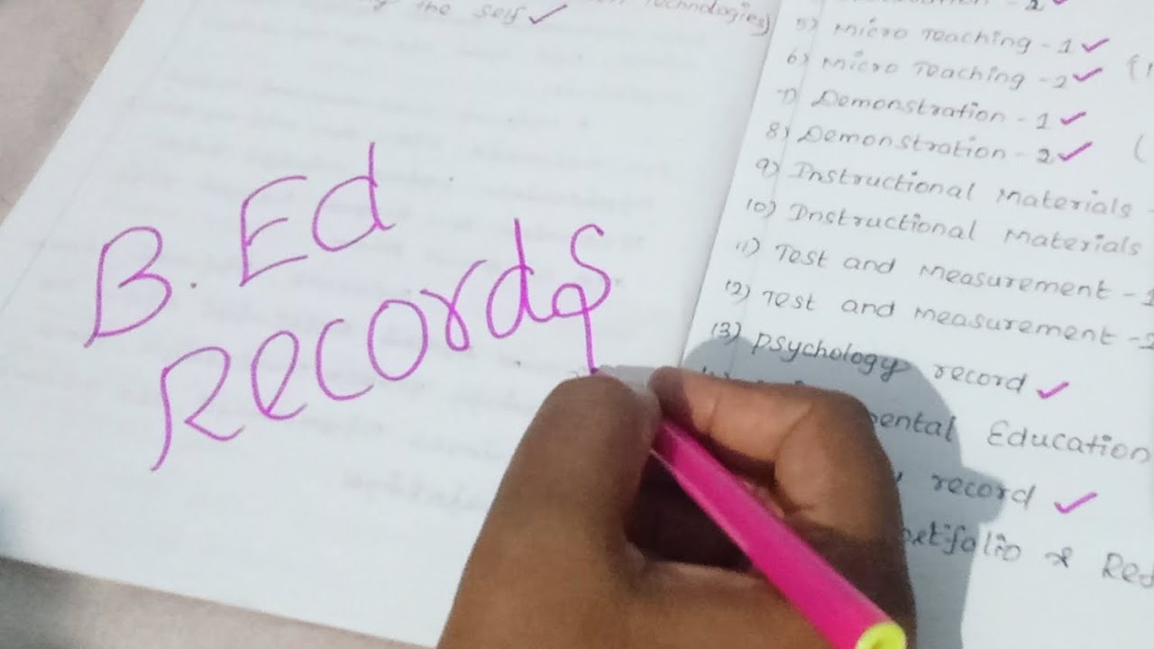B.Ed Records details 🌟 YouTube