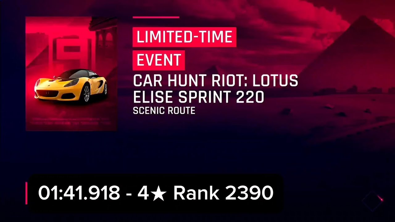 Asphalt 9 Switch - Car Hunt Riot : Lotus Elise - 01:41.918 (Scenic ...
