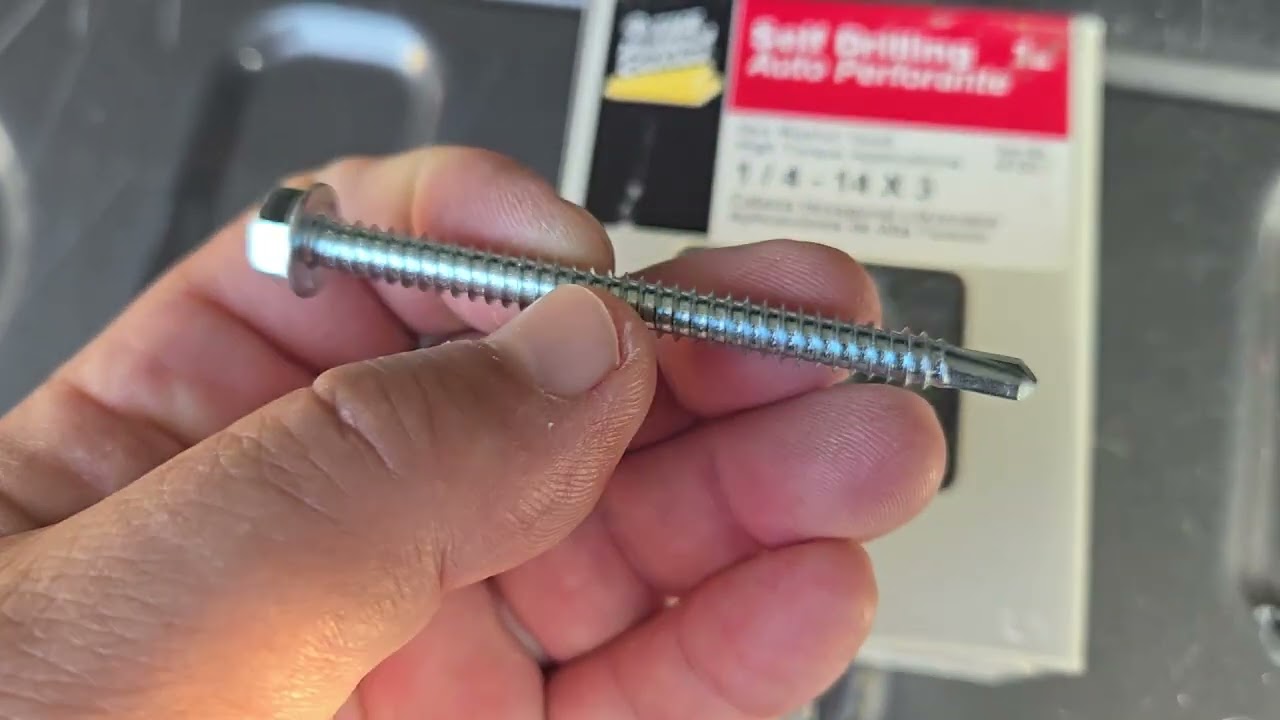 1/4-14-Inch x 3-Inch Washer Head Self Drilling Screw, 1-Pound