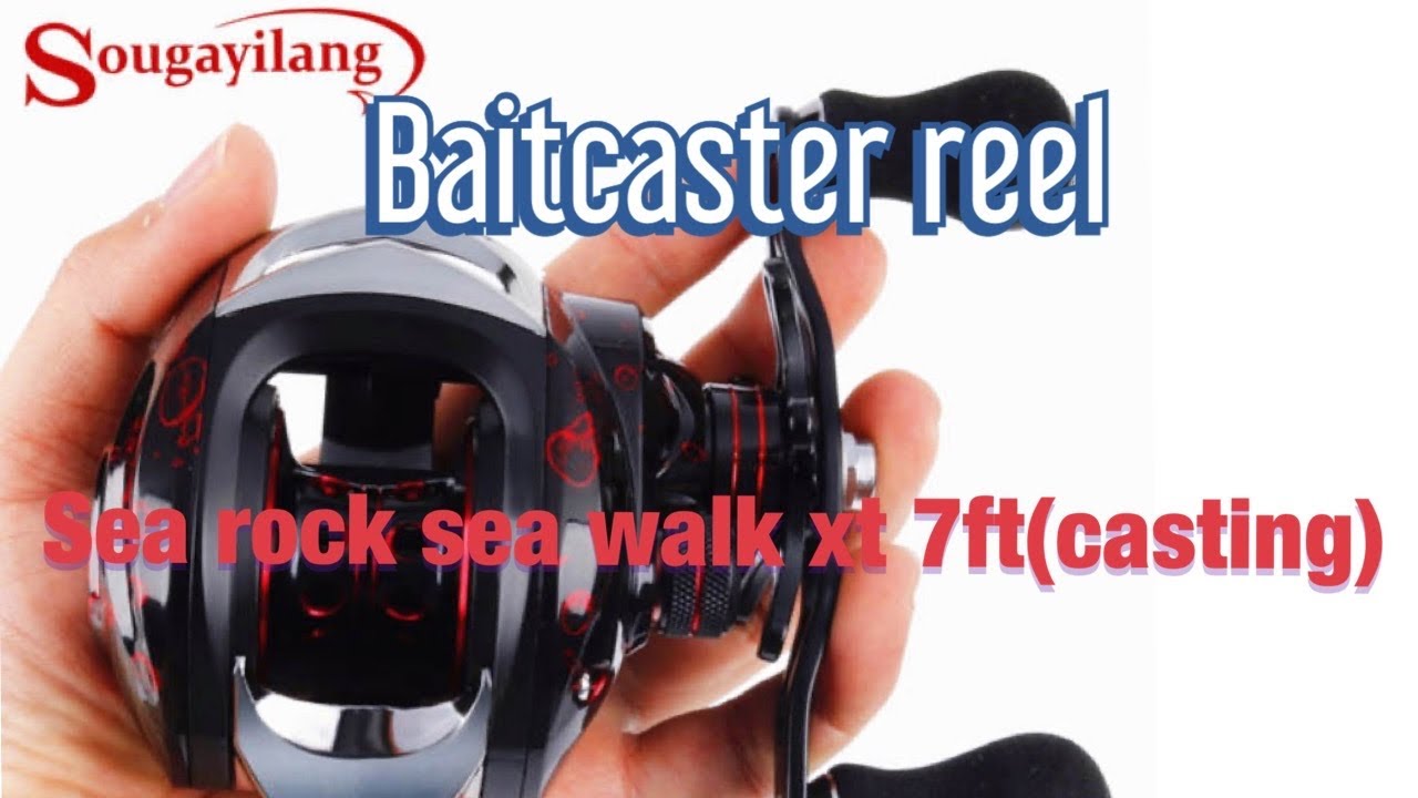 Sougayilang Baitcaster reel and sea rock sea walk xt 7 ft review YouTube