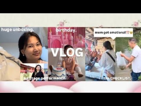 CHECKLIST OF BIRTHDAY PARTY🎂🎈||UNBOXING🛍️||Mom got emotional ⁉️🥹 || 1st STAGE PERFORMANCE #shopping 