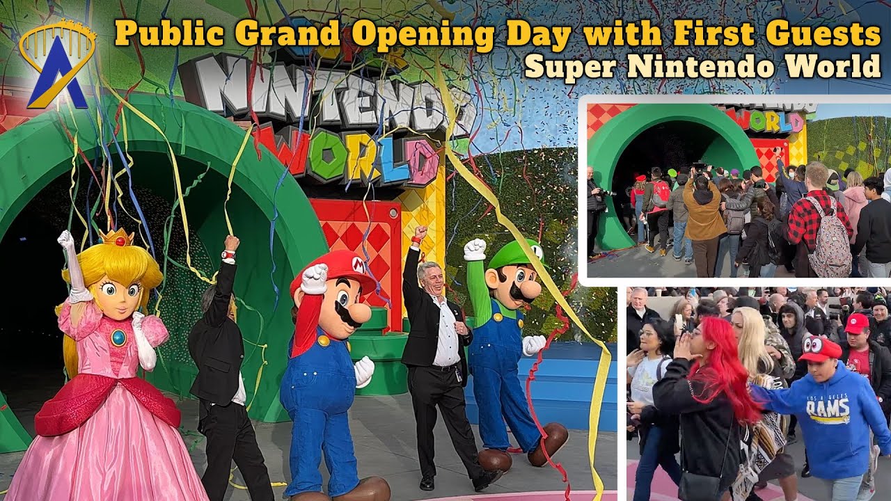 First Guests and Grand Opening of Super Nintendo World at Universal Studios Hollywood
