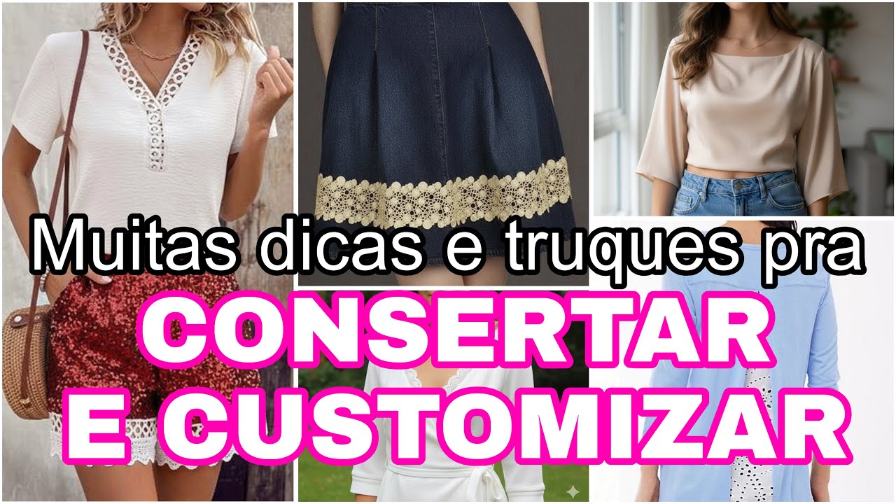 #72 Muitas ideias pra salvar tuas roupas / dicas e truques pra customizar e consertar roupas 