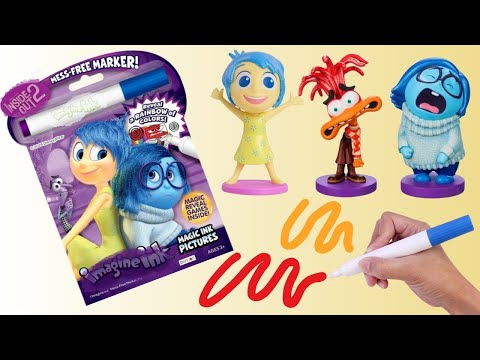 Inside Out 2 Movie Drawing Activities with Stickers, Colors Sadness and Joy